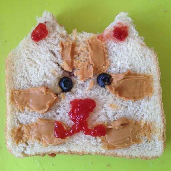 Sandwich that looks like a cat